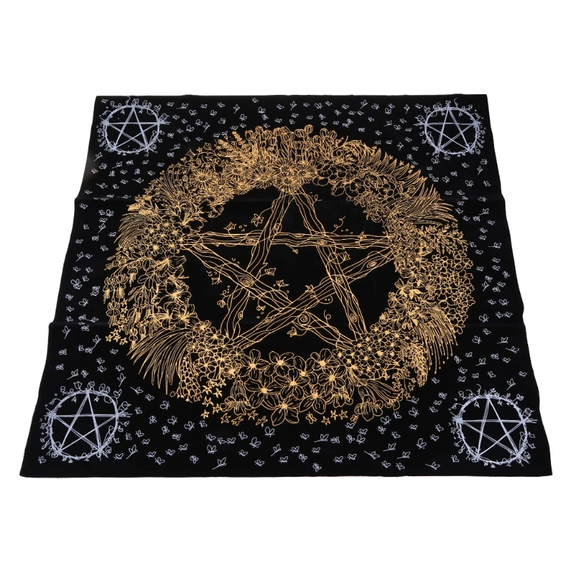 Nature Flower Divition Tablecloth Tarot Card Game Flannel Divination Altar Cloth . | Спорт и развлечения