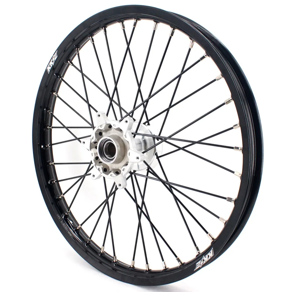 KKE 2" 19" MX литейные колеса комплект для KTM SX SXF XCW SX EXC XCF XC 125 250 350 450 505 03-19 серебро концентратор Черный луч