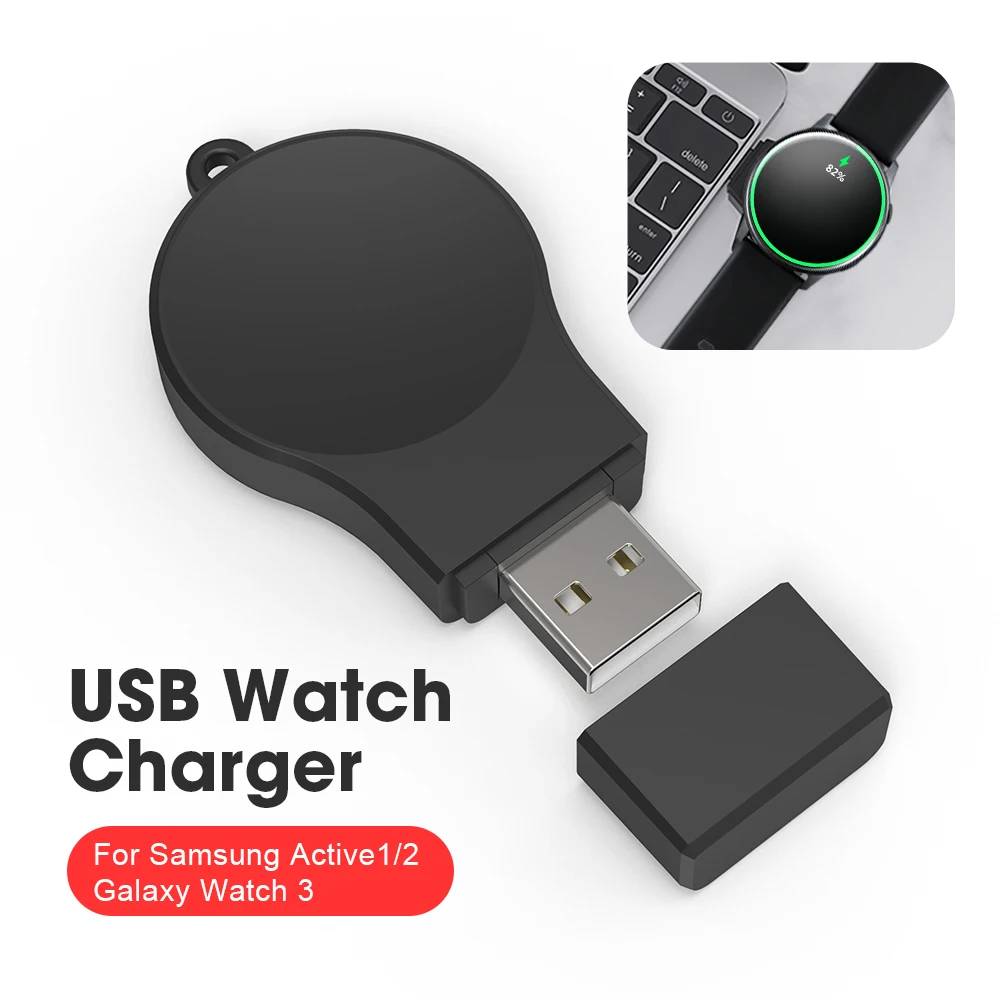 

Portable USB Charging Dock for Samsung Galaxy Watch3 Smart Watch Charger USB Direct Plug Charger Smart Accessories
