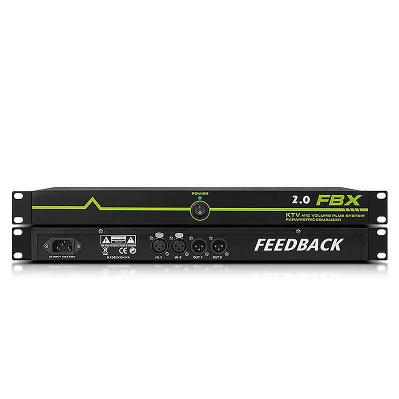

Feedback suppressor 2 in 2 out performance stage conference automatic anti-howling KTV microphone frequency shifter