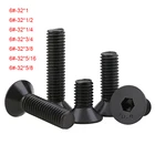 5 шт.-UNC 6 #-32; Цвет Черный; Обувь на плоской подошве с потайной головкой гнездо Аллен болты высокий класс прочности 10,9 выбор длины