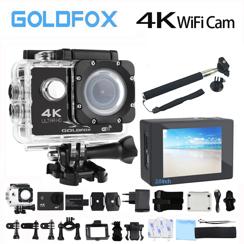 Спортивная Экшн камера F60R F60 Ultra HD 4K 16 Мп Wi Fi|Экшн-камеры| |