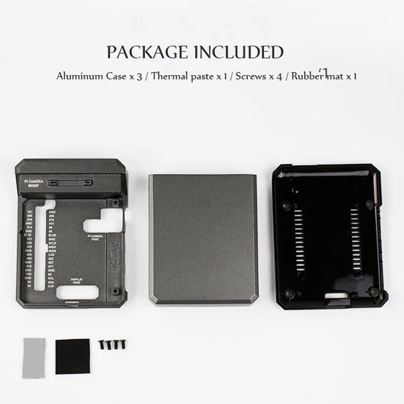 Охлаждающий Алюминиевый Чехол для Raspberry Pi 4 Модель B армированный корпус с