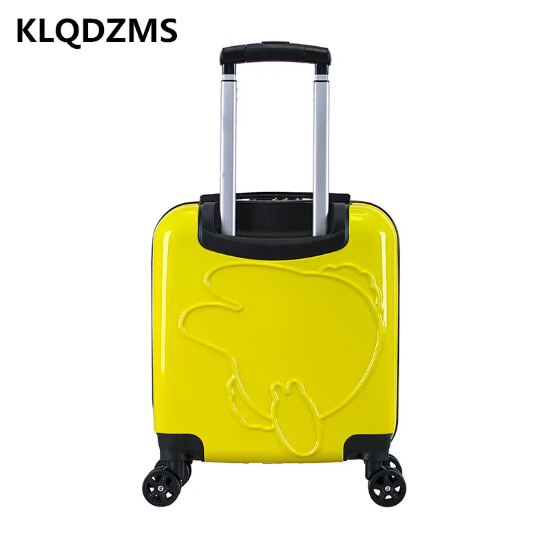 KLQDZMS 18 Inch Cartoon Trolley Luggage Bag Children's  Outdoor Travel Suitcase Kids Boarding Luggage Travel wheeled Case