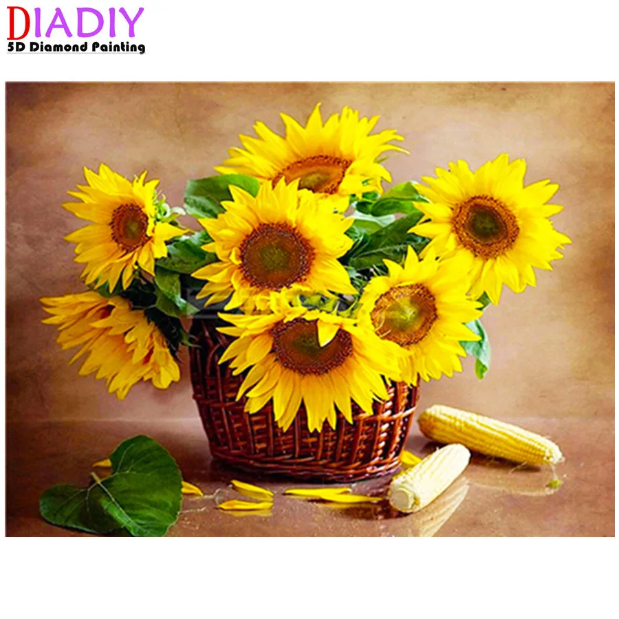 

5D "сделай сам", полный квадратный набор для алмазной вышивки с цветами, Набор для вышивки крестиком, мозаика, домашний декор