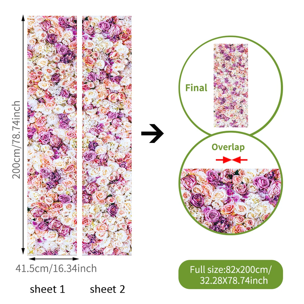 Наклейка на дверь и холодильник милые розовые розы наклейка украшение для