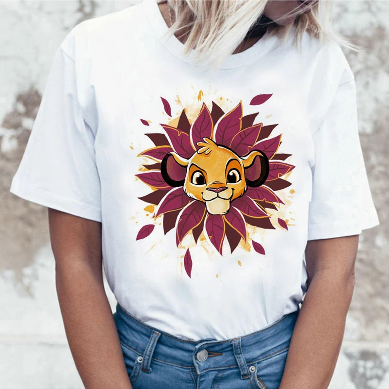 3091 Забавная рубашка хакуна матата Женская Harajuku Ullzang The Lion King кавайная футболка Femme летняя футболка Модный Топ Футболка женская футболка - Цвет: 3091