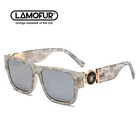 LAMOFUR новый фирменный дизайн; Роскошные прямоугольные солнцезащитные очки 2021 вечерние покупок самостоятельно стреляющая солнечные очки для вождения для Для женщин 103-Wuhao