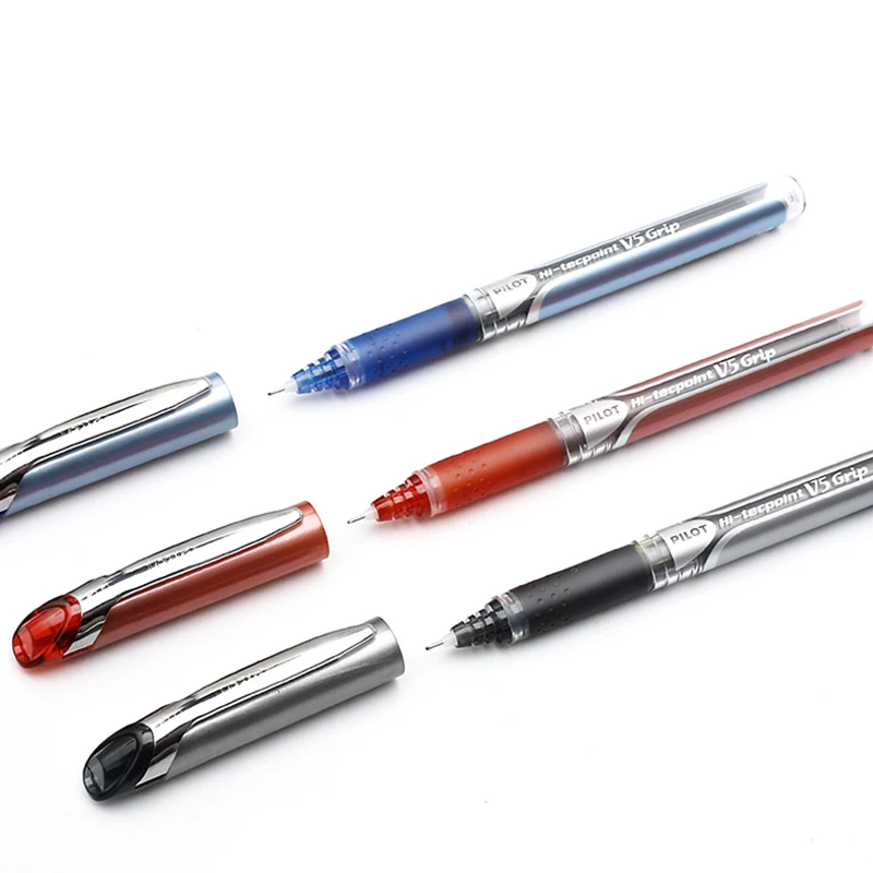 9 Pieces Pilot Hi-Tecpoint Grip BXGPN-V5 0.5mm Extra Fine Rollerball Pen Gel test special pen Japan Black/Blue/Red Color | Канцтовары