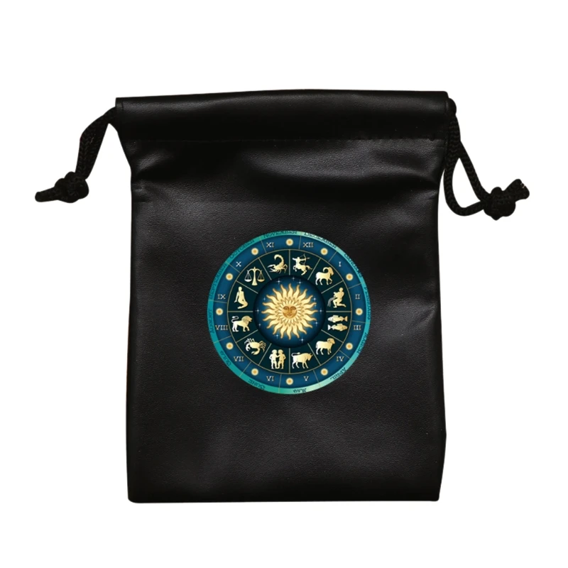 

H053 Tarot Divination PU Leather Tarots Cards Pad Pendulum Tarot Altar Table Cloth Board Game Jewelry Storage Tarots Pouch