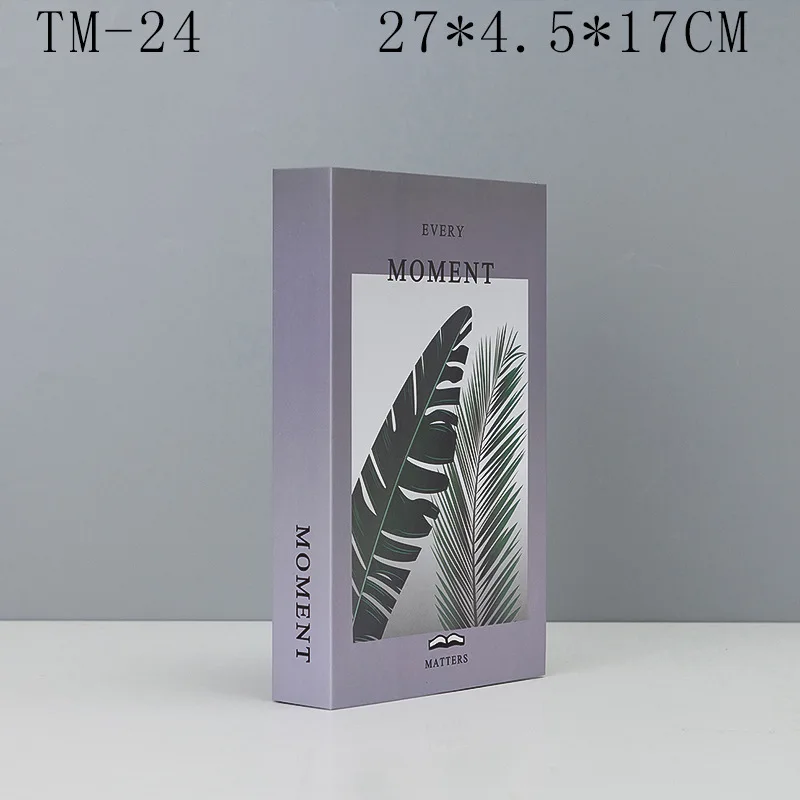 22 Nordic Modern False Book Prop Simulation Book Bedroom Wine Cabinet Bookshelf Ornaments Crafts Store Bookcase Decoration Display - Цвет: 22