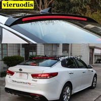 ABS Plastic Unpainted Color Rear Trunk Boot Wing Rear Lip Roof Spoiler With Brake Light For Kia K5 Optima 2016-2018