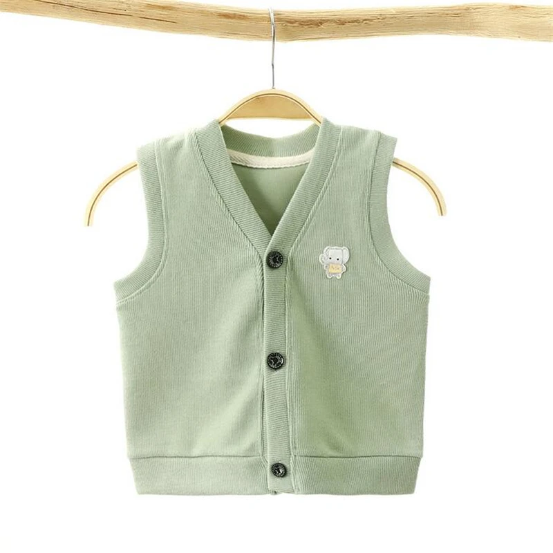 Детский хлопковый жилет одежда для мальчиков и девочек весенне осенний плотный
