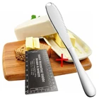 1 набор нож для масла пластиковая линейка из нержавеющей стали измерительный инструмент для резки сыра набор ножей для сыра с отверстием инструменты для сыра