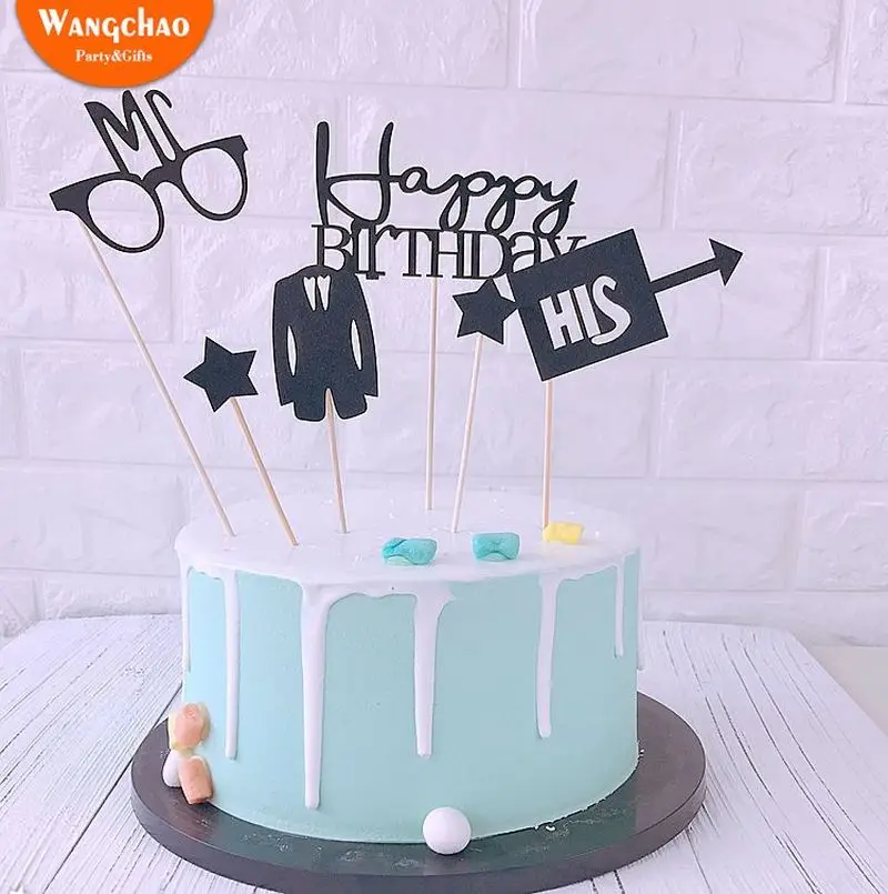 6 шт./пакет Father's Day торт фигурки жениха и невесты Лучший папа украшения с днем