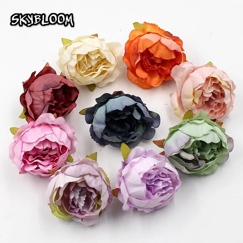 

Silk Peony Flower Heads 20pcs Artificial Flower Materials for Wedding Party Home Decor DIY Crafts Rose Flowers Wall Wreath KB23
