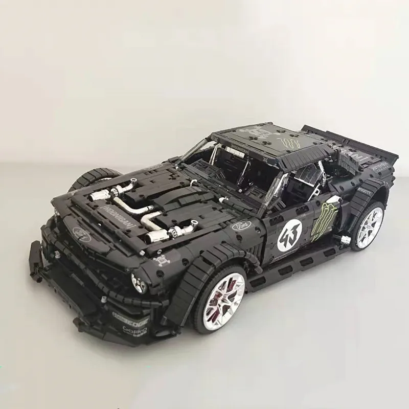 Новый 1965 Ford Mustang Hoonicorn гоночный автомобиль fit дизайн MOC 22970 Совместимость 20102