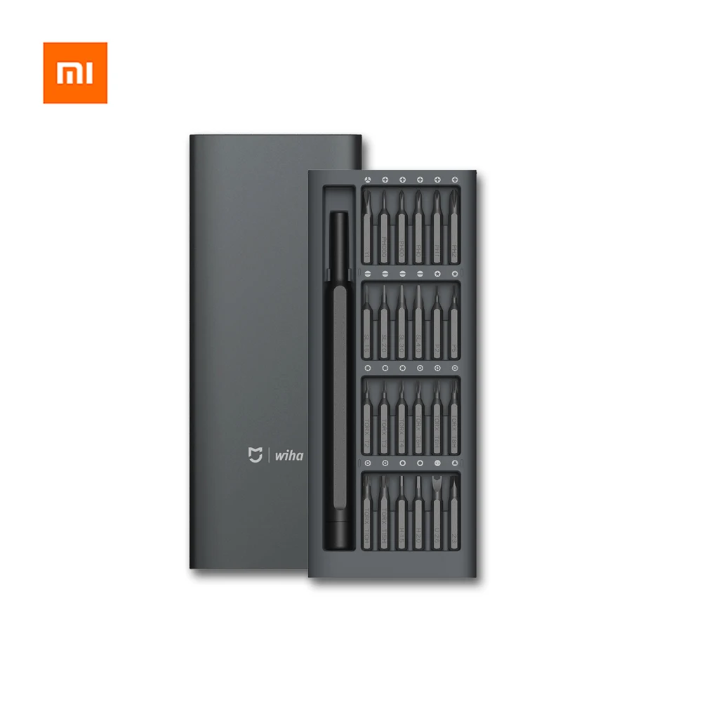 Xiaomi Mijia Wiha точный шуруповерт ежедневного использования Комплект 24 магнитные биты коробка al отвертка для Xiaomi умный дом