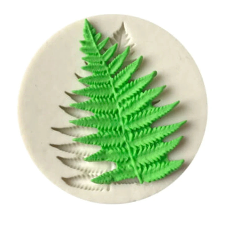

2Pcs Fern Leaf Fondant Mold Cake Decorating Chocolate Silicone Mould Baking Tool DIY