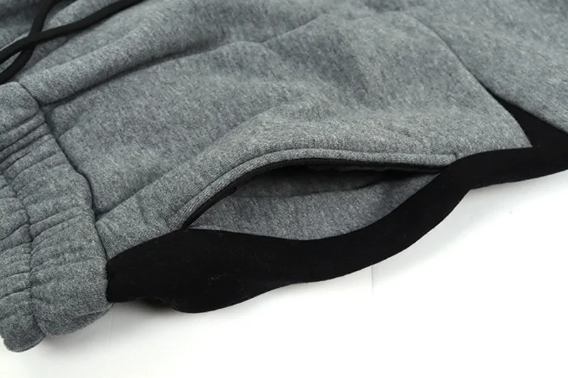 XUXI 2021 Spring Autumn Women Movement Pants Loose Tie Feet Color Matching Fashion Slim Gray Harem Pants Trousers E1832