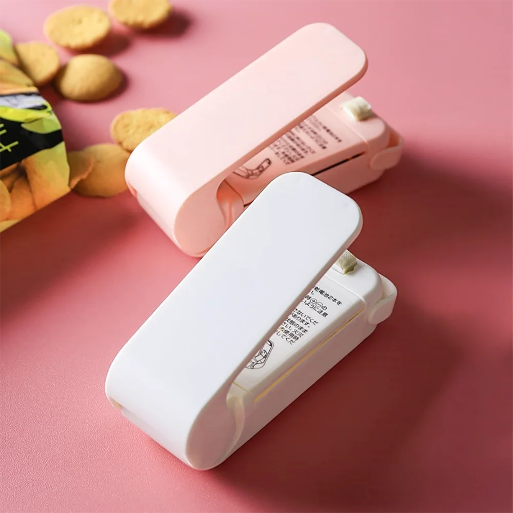 

Portable Mini Heat Sealing Machine Sealer Household Plastic Snacks Bag clip Kitchen Storage Seal Packing Capper Vacuum Resealer