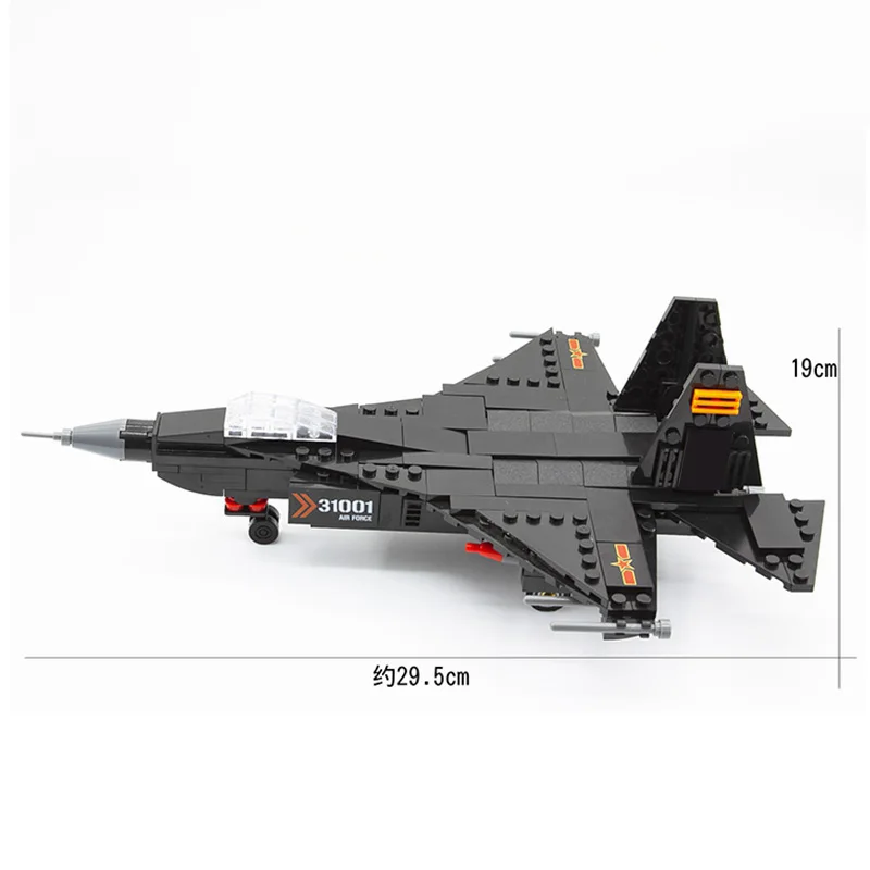 

City Military Series Chinese Air Police Helicopter J-15 J33 Fighter Model Building Block Bricks Education Toys for Kids Gifts