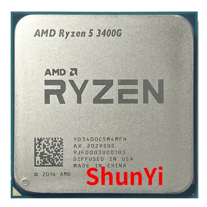 AMD Ryzen 5 3400G R5 3 7 ГГц четырехъядерный восьмипоточный процессор 65 Вт L3 = 4M YD3400C5M4MFH