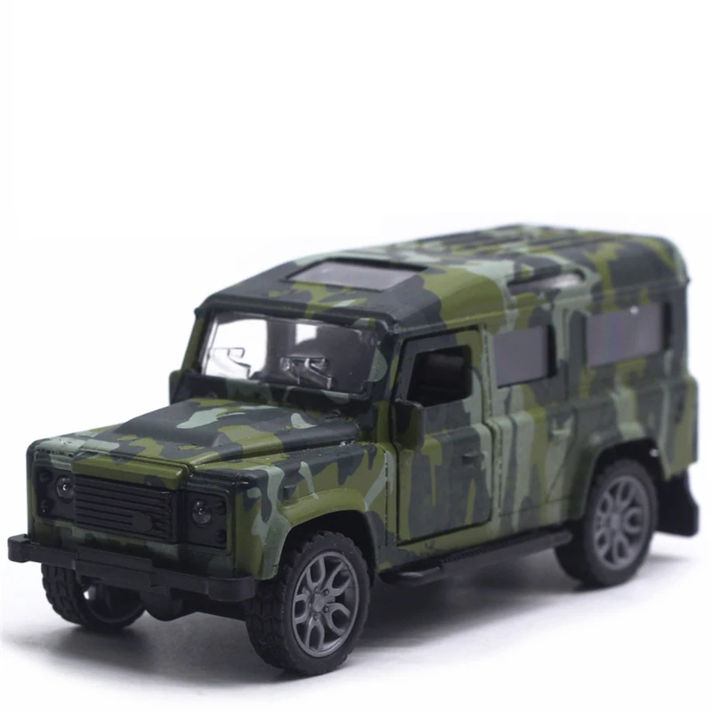 Камуфляжный внедорожный автомобиль из 1:32 сплава со звуком и светильник модель