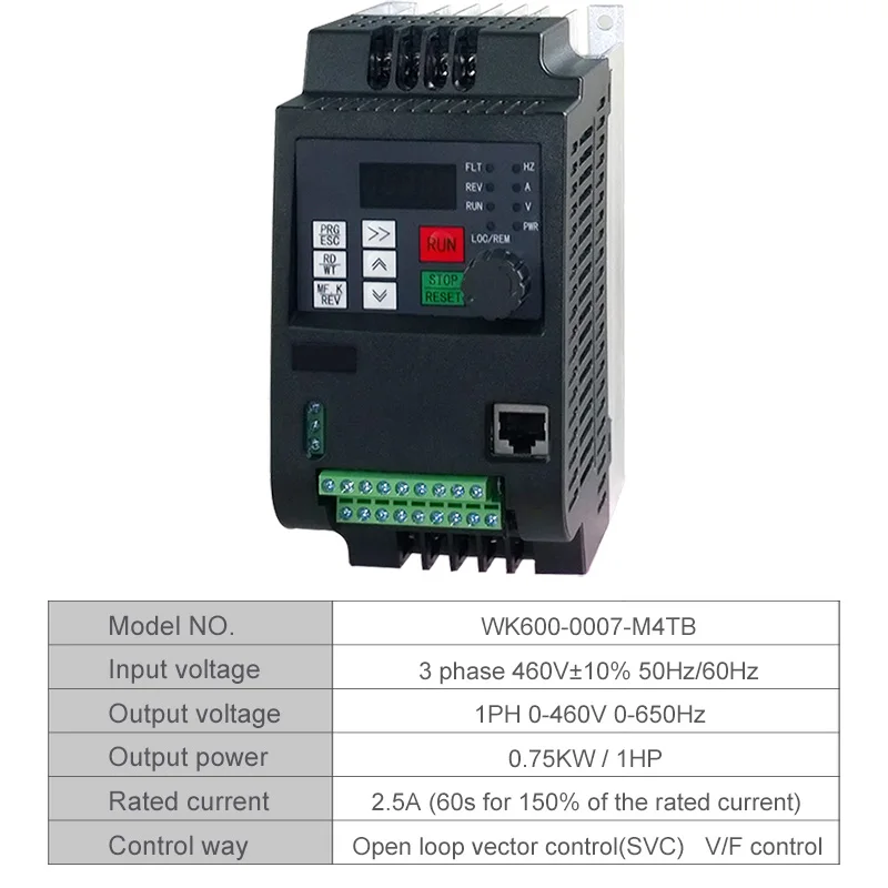 0.75kw Преобразователь частоты для двигателя 440V 1.5KW/2.2KW/4KW 3 фазы Вход и три Выход 50 Гц/60 Гц привод переменного тока частотный инвертор VFD - Цвет: 0.75kw