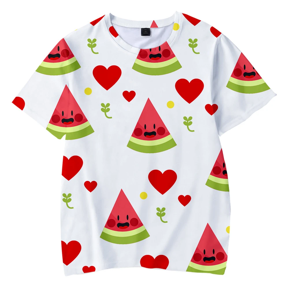 

Kids Kawaii T shirt Fruit Children 4 to 12 years Beach Funny Cute t-shirts Child boys girls Short Sleeve t-shirts