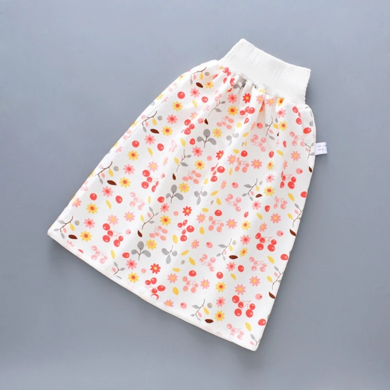 Falda de pa&ntilde;al de algod&oacute;n para beb&eacute;, pantalones cortos antihumedad, impermeables, 2 en 1-4