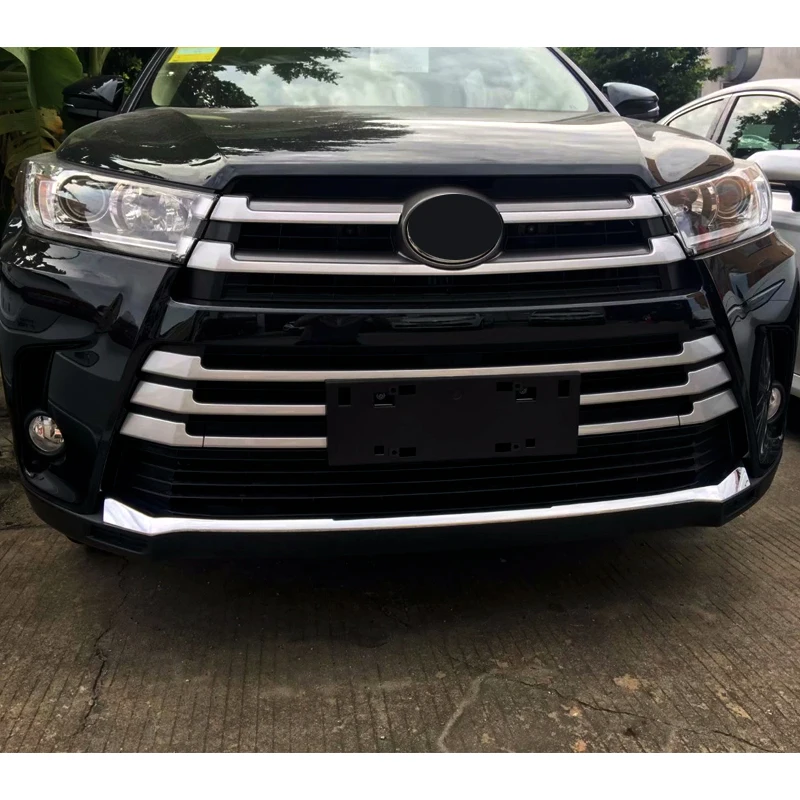 Хромированная передняя нижняя решетка бампера крышка протектор полоса отделка