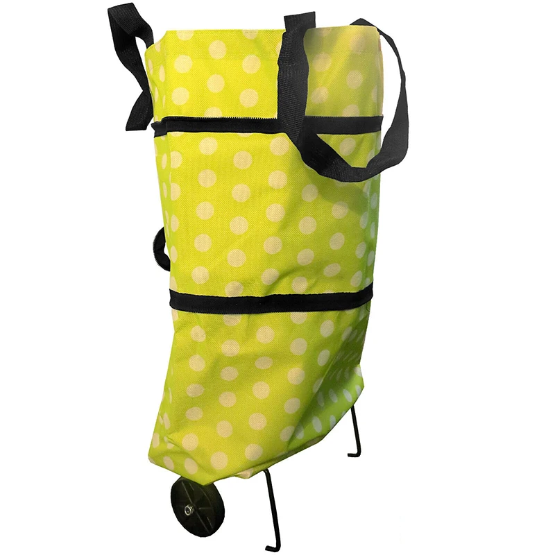 

Multifunctional Foldable Shopping Bag Storage Bag Portable Pull Rod Supermarket Home Shopping bag thickened Square Rope Bag