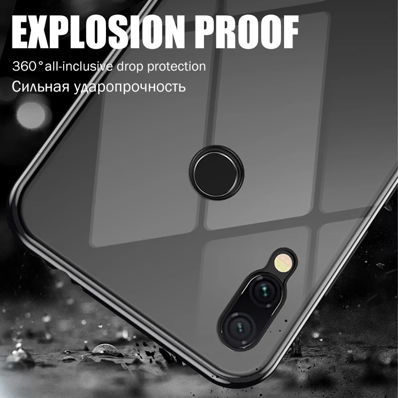 Металлический магнитный чехол для Xiao mi Red mi Note 7 6 5 K20 Pro противоударный чехол для Xiaomi mi 9T 9 SE CC9 CC9e A3 Lite стеклянная задняя крышка