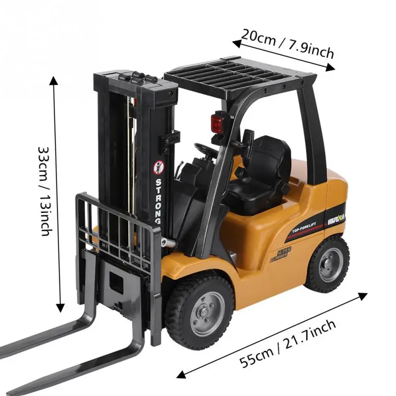 RC Forklift Truck HUINA 577 2.4G 8 CH Electric Metal Plastic Remote Control Engineering Vehicle Toys For Boys | Игрушки и хобби