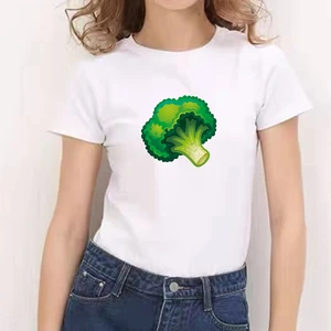 Vegetable Printed  Clothing Printed T-shirt Fashion Womens Top Graphic T-shirt Womens Kawaii Camisas T-shirt