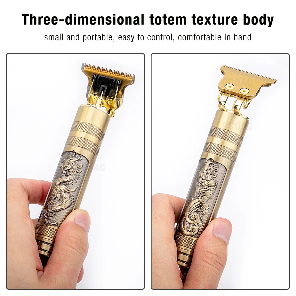 

Electric Hair Clippers For Men Barber Professional Beard Hair Cutting Machine 0mm Shaver Dragon USB Rechargeable Man Trimmer