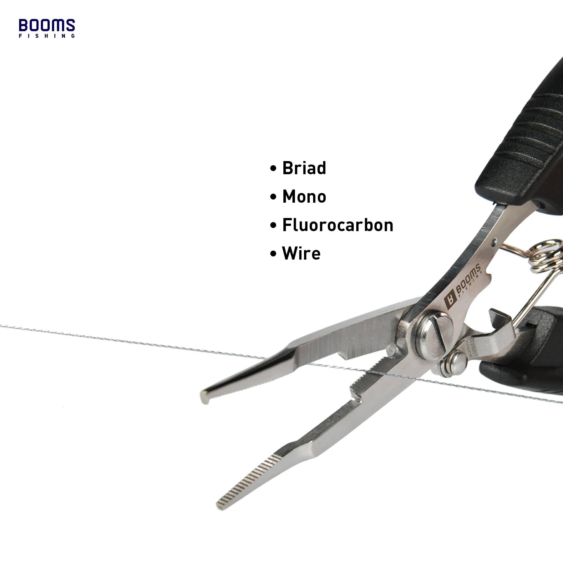 Booms Fishing H01 Multifunctional Fishing Pliers Scissor Stainless Steel  Fishing Tool with Lanyard