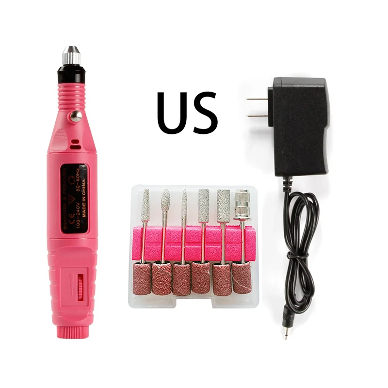 Электрический аппарат для маникюра USB кабель для удаления кутикулы Гель инструмент для ногтей фрезерные сверла шлифовальные фрезы педикюрный станок - Цвет: GJ1451FUS