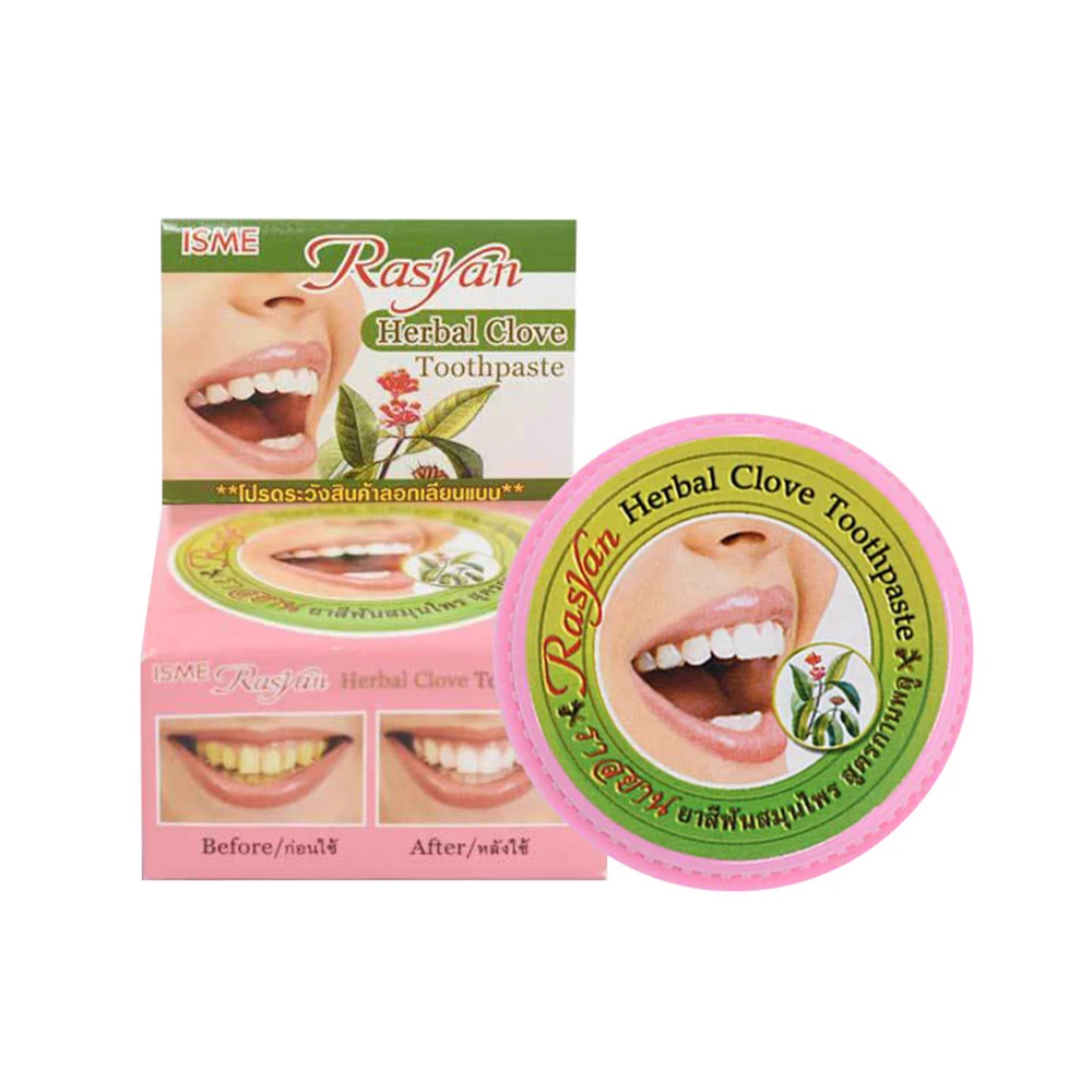 

25g Toothpaste Teeth Tooth Whitening Natural Coconut Herb Clove Mint Flavor Tooth Paste Kit Dentifrice Remove Stain Cleaning