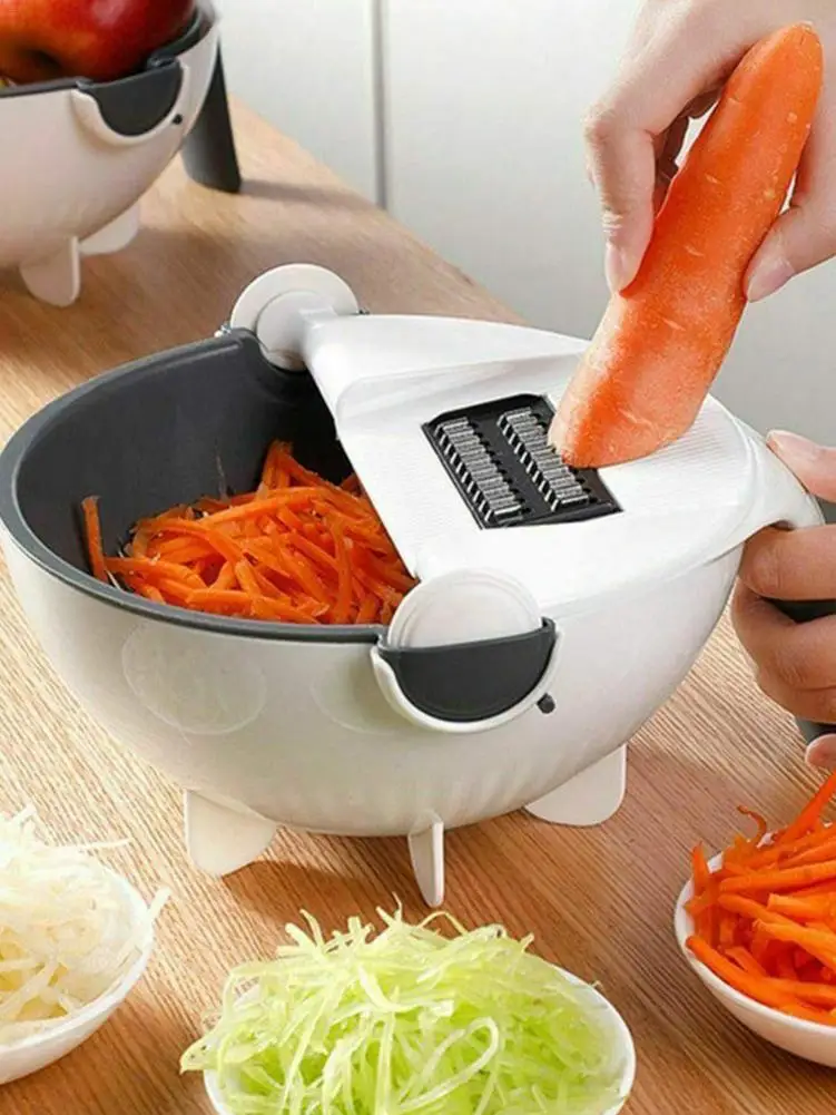 Новый многофункциональный измельчитель для овощей 9 в 1 вращающийся кухонный