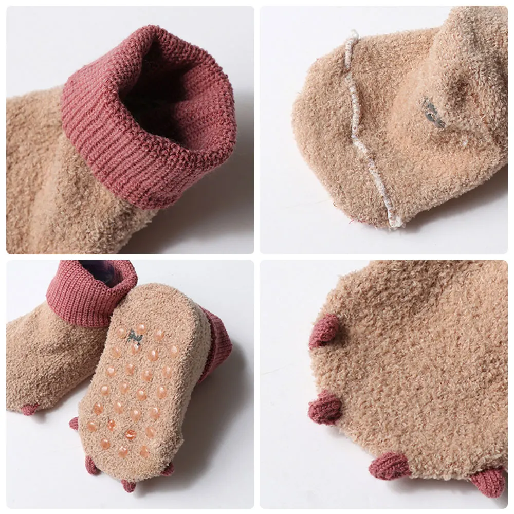 Детские носки ходунки милый в виде лап животных для новорожденных Bebe Носки