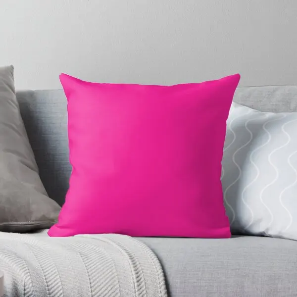 

Plain Solid Deep Pink 100 Pink Shades O Printing Throw Pillow Cover Fashion Bed Decorative Waist Anime Pillows not include