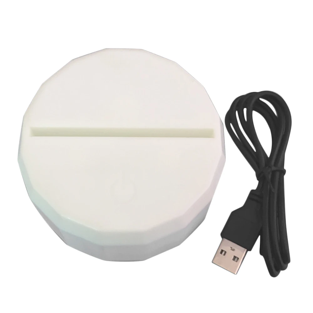 Современный блокирующий подарок акриловый USB кабель дистанционного управления Ночной светильник вес 3D Led база