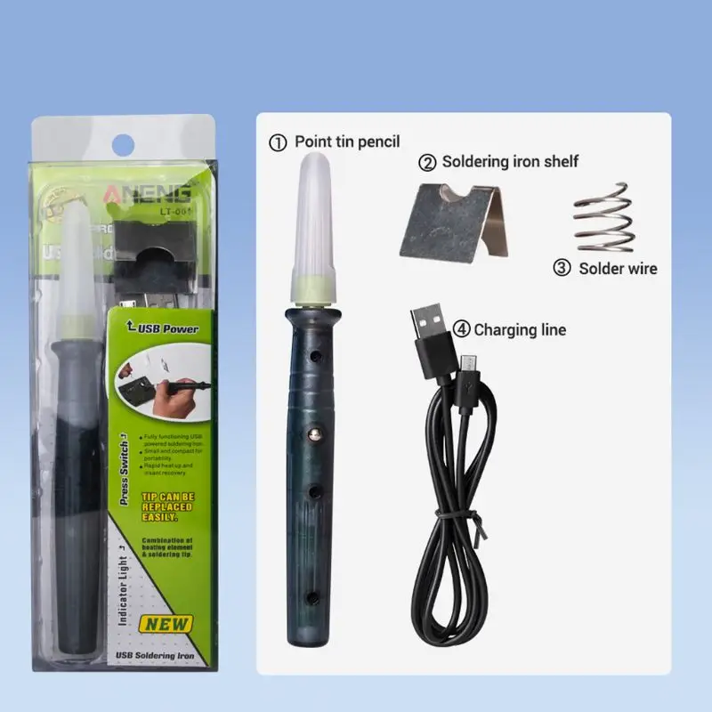 

Portable USB Soldering Iron Tip 5V 8W Adjustable Temperature Soldering Station