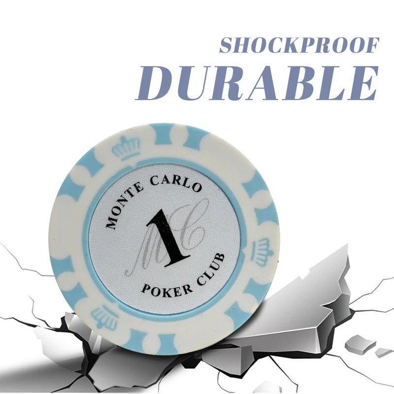 10 шт./компл. покерные фишки казино баккара Корона Монте Карло дизайн глина