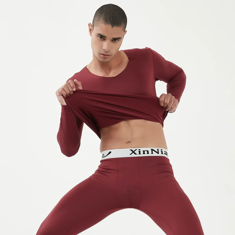 Мужское термобелье Fanceey с V-образным вырезом длинные штаны теплые толстые