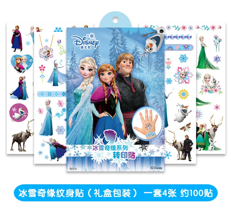 

Disney Children's Cartoon Temporary Tattoos Cartoon girls frozen princess Tattoo Paper Boy Avengers Flash Tattoo Stickers