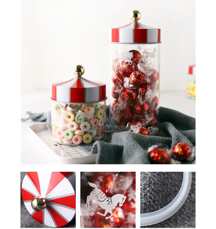Герметичная стеклянная сахарная банка с Каруселью контейнер для хранения кофе