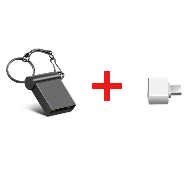 free micro adapter Высокоскоростной USB флеш-накопитель 64 ГБ, металлический накопитель 128 ГБ, 8 ГБ, флешка 16gb4гб, 32 ГБ, usb 3,0, usb-накопитель, карта памяти, бесплатный usb-конвертер - Цвет: free micro adapter